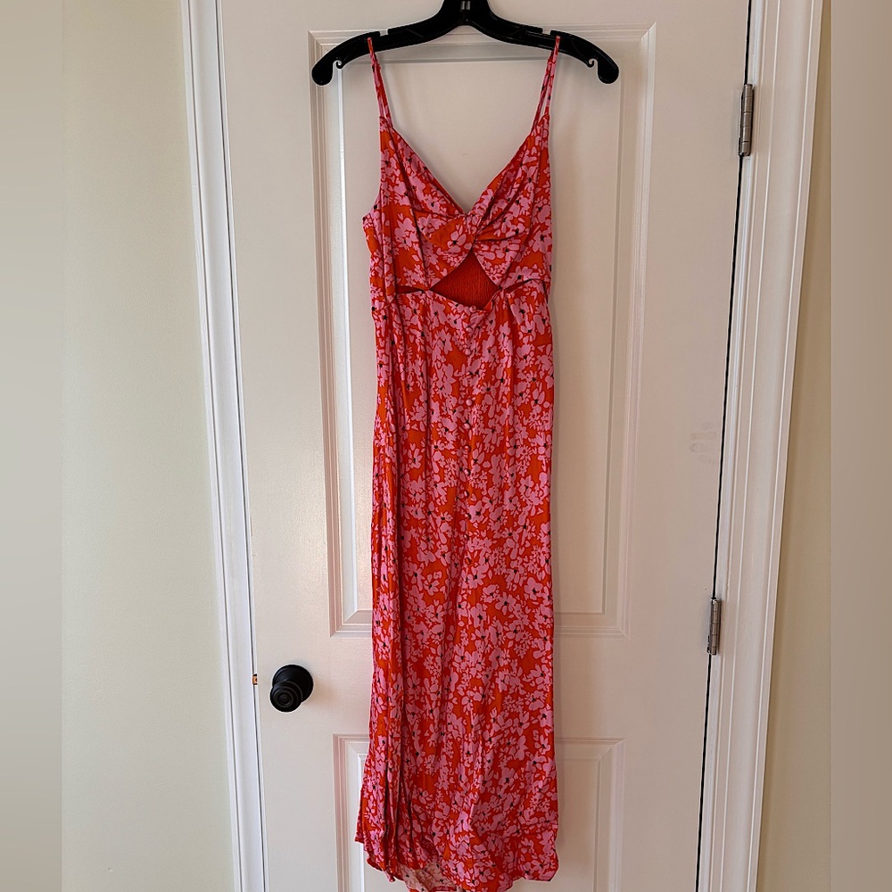 ASTR The Label | Farida Floral Cutout Midi Dress